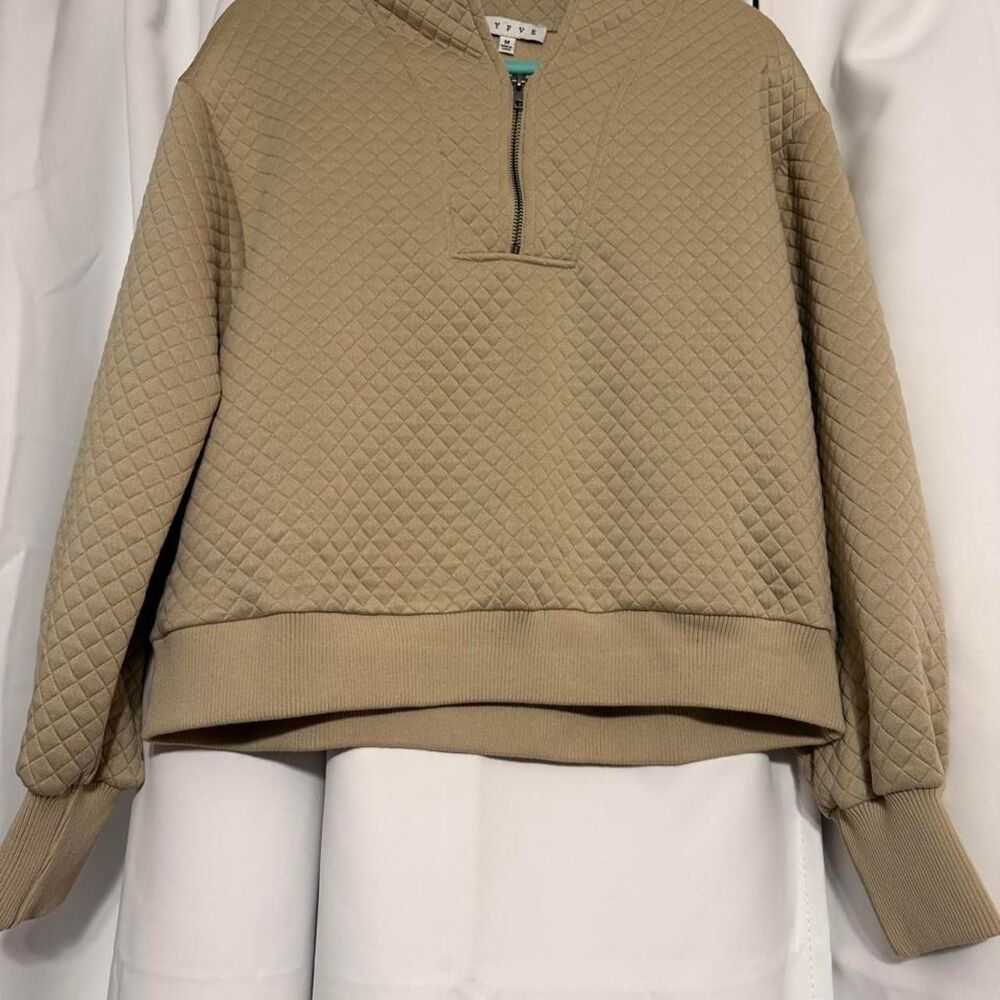 Hyfve Women's Tan and Cream Sweatshirt